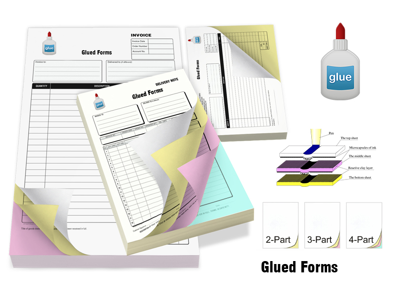 Glued Carbonless Forms printing Australia